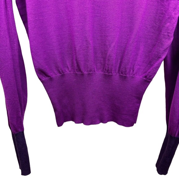 Lida Baday Italy Sweater Cardigan Set XL Designer Wool Silk Cashmere Purple Flaw - Picture 6 of 16